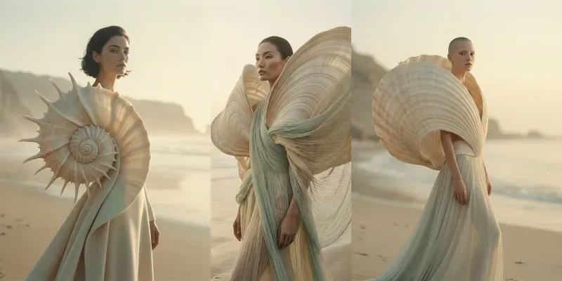Surrealist Shell Editorial Portraits generated by undefined