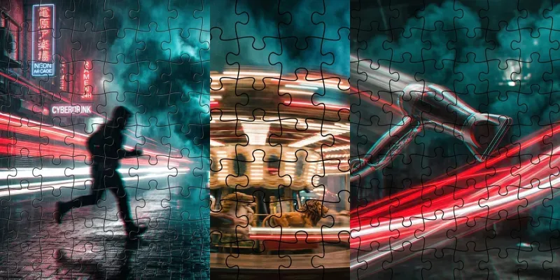 Kinetic Puzzle Motion Blur Art generated by undefined