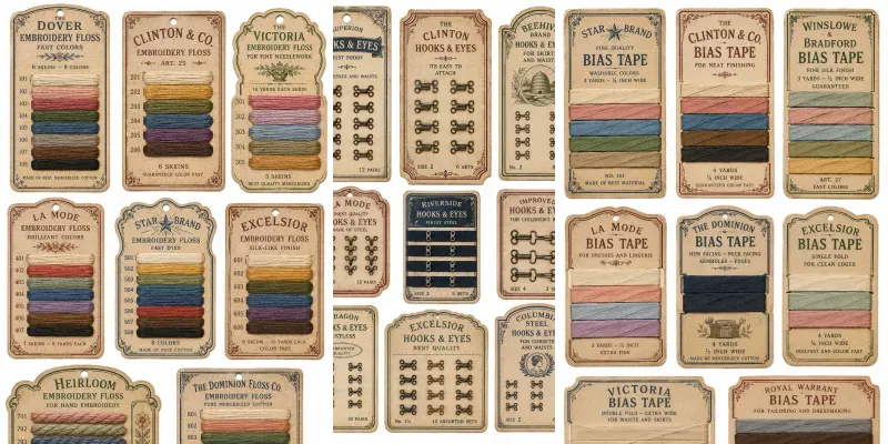 Vintage Haberdashery Packaging Generator generated by undefined