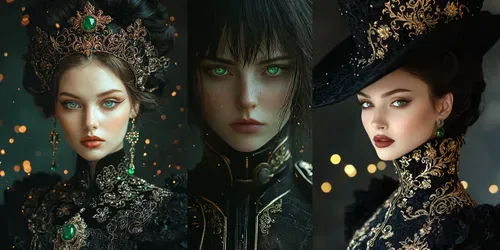 Jade Empress Luxury Fantasy Portraits generated by midjourney