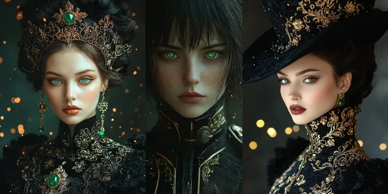 Jade Empress Luxury Fantasy Portraits generated by undefined