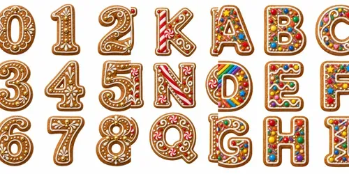 Christmas Gingerbread Alphabet Art generated by chatgpt-image