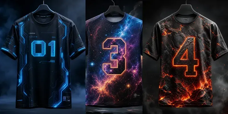 Futuristic Neon Sportswear Tshirt Art generated by undefined