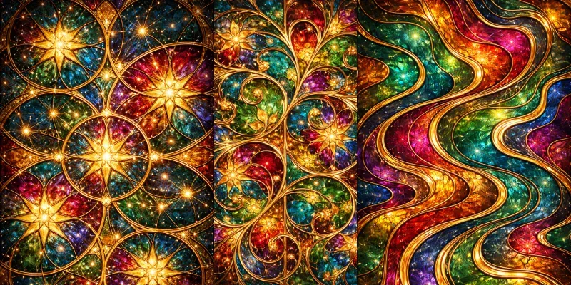 Luminous Moroccan Mosaics generated by undefined