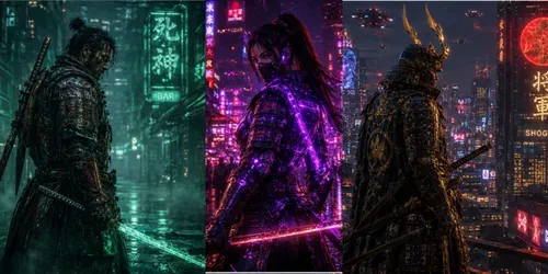 Neon Samurais In Cyberpunk Tokyo generated by chatgpt-image