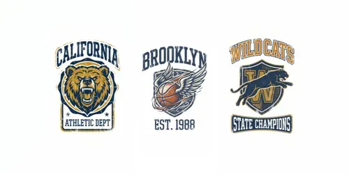 Vertical Vintage College Logos generated by gemini-image