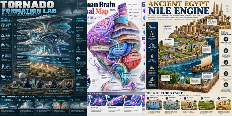 3D Exploded Infographic Posters
