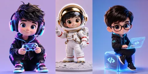 3D Glossy Chibi Professional Avatars generated by chatgpt-image