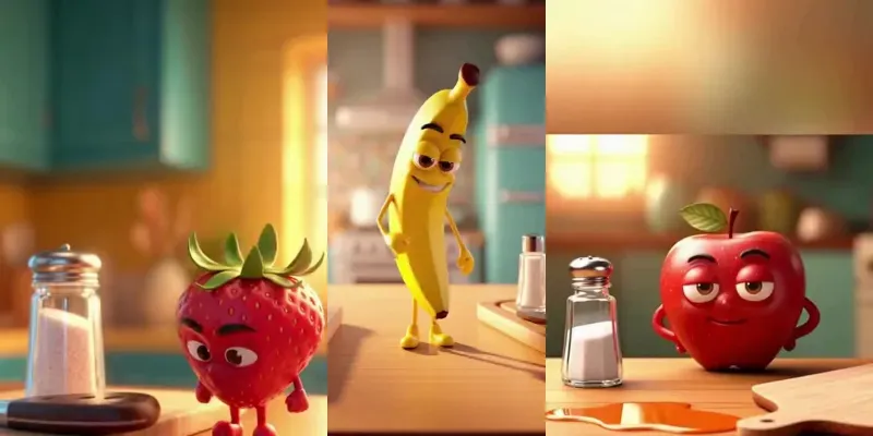 Animated Funny Fruit Kitchens generated by undefined