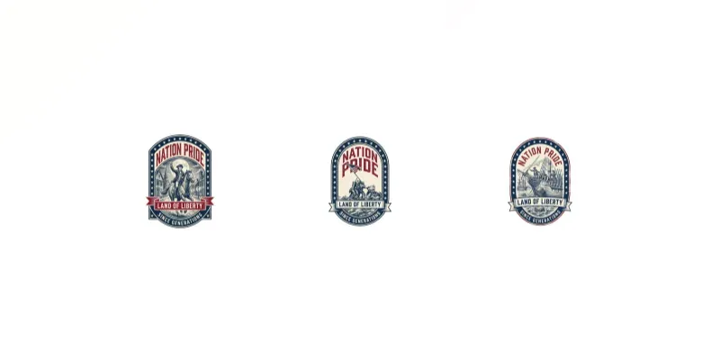 Retro Americana Woodcut Emblems generated by undefined