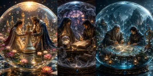 Realms Sealed In Glass generated by chatgpt-image