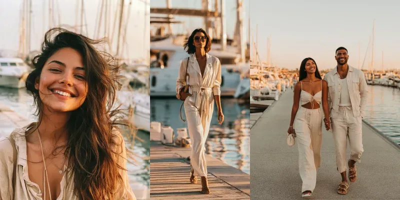 Marina Golden Hour Photography generated by undefined