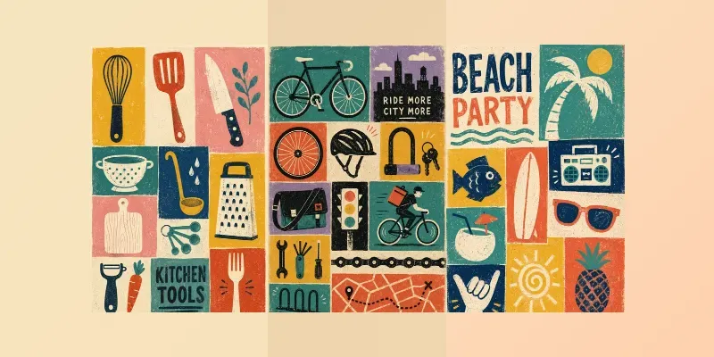Modular Retro Collage Posters generated by undefined