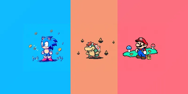 Nintendo Sega Icons 16bit Pixel Art generated by undefined