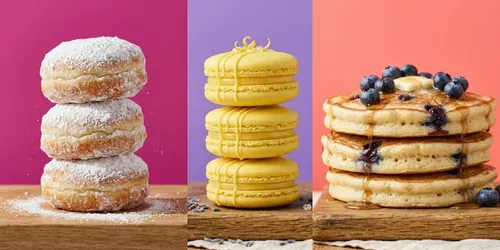 Color Pop Food Photography generated by gemini-image