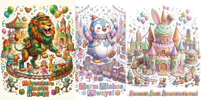 Fantasy Toy Kingdom Cards generated by undefined