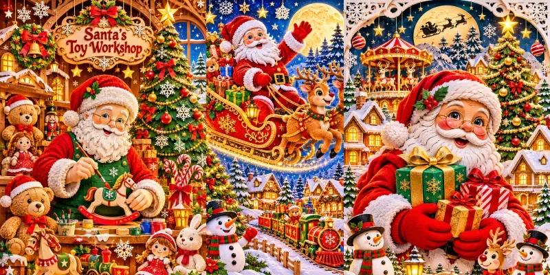 Magical 3D Christmas Paper Cut Art