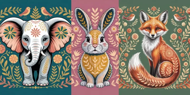 Whimsical Folk Art Animal Generator generated by undefined