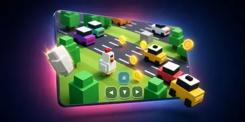 3D Voxel Road Crossing Levels Html5 generated by claude-agent