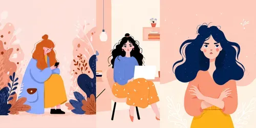 Editorial Flat Illustration Style generated by midjourney