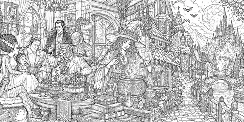 Magical Halloween Coloring Books generated by chatgpt-image