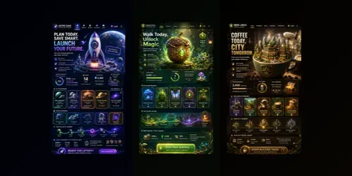 Gamified Rewards Landing Pages generated by chatgpt-image