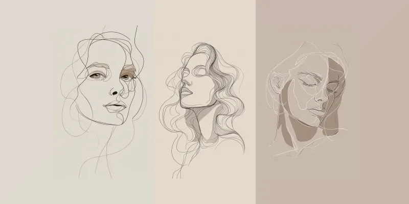 Abstract Line Art Portraits generated by undefined