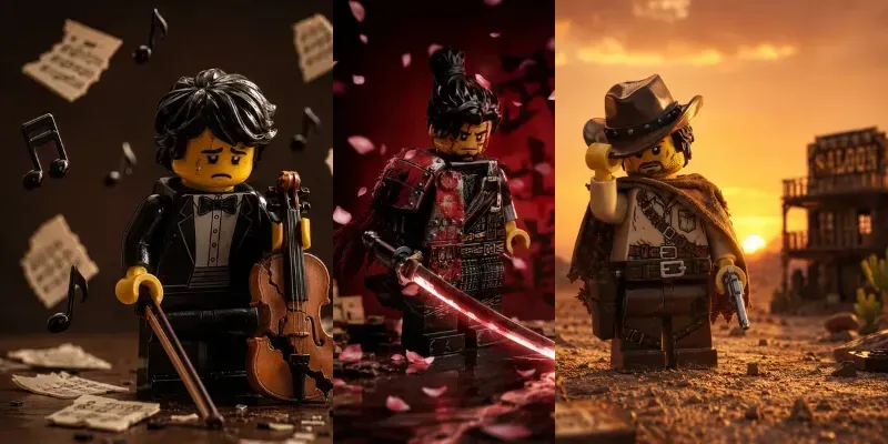 Minimal Cinematic Lego Portraits generated by undefined