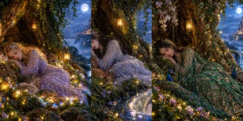 Sleeping Forest Princesses generated by chatgpt-image