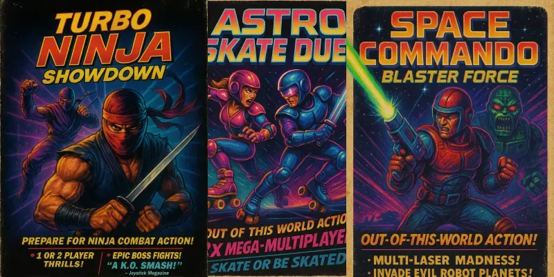 80s Arcade Game Ads generated by undefined