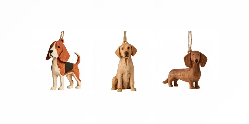 Wooden Dog Breed Christmas Ornaments generated by undefined