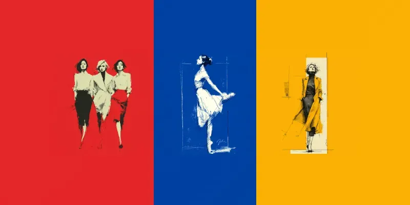 Gestural Bauhaus Editorial Art generated by undefined