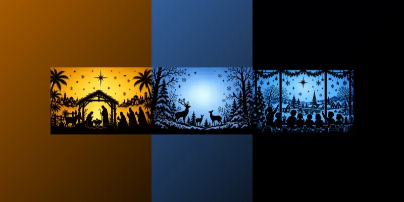 Christmas Window Silhouette Art
