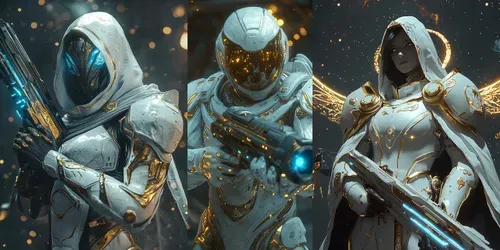Starforged Paladin Scifi Fantasy Art generated by midjourney