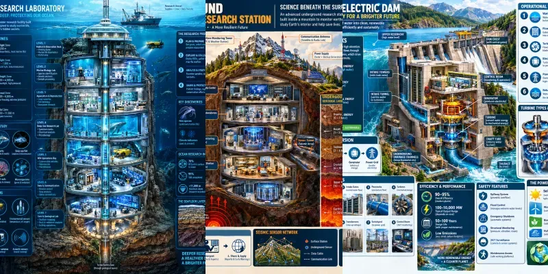 Cutaway World Infographics