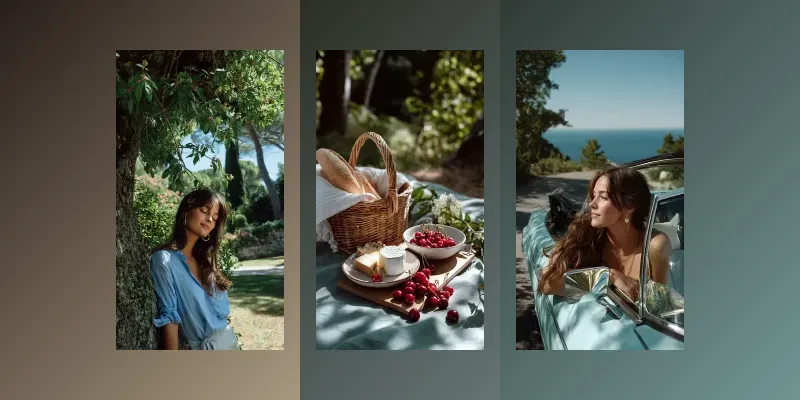 French Riviera Summer Moodboard Visuals generated by undefined