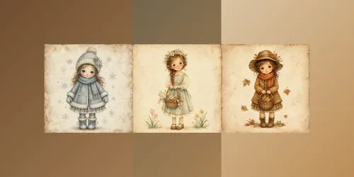 Seasonal Character Journals generated by chatgpt-image