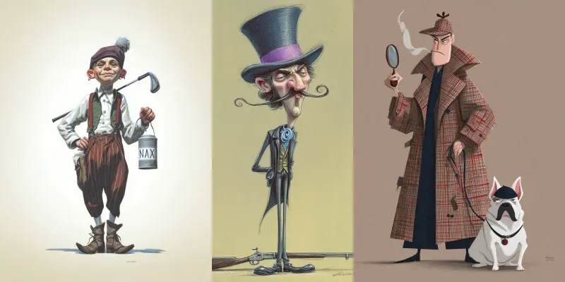 Stylized Cartoon Character Illustrations generated by undefined