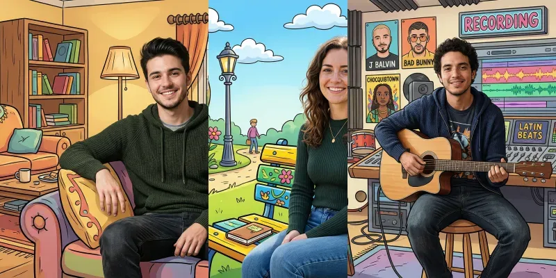 People Inside Cartoon Worlds generated by undefined