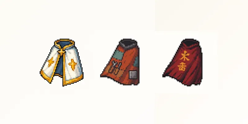 Pixel Art RPG Cloak Icon Packs generated by undefined