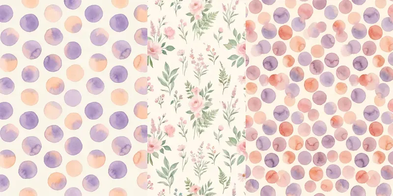 Aesthetic Watercolor Seamless Patterns generated by undefined