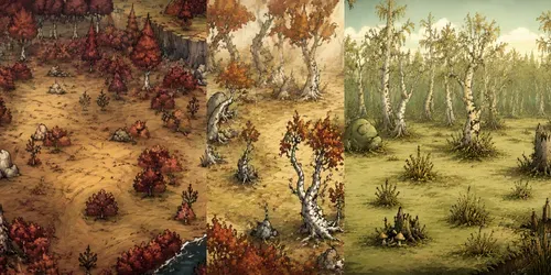 Gothic Ink Sketch Survival Terrains generated by chatgpt-image