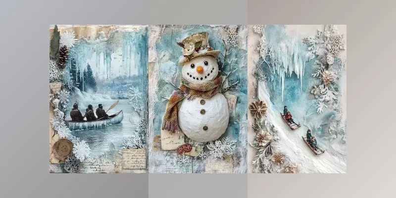 Quebec Winter Carnival Junk Journal Pages generated by undefined