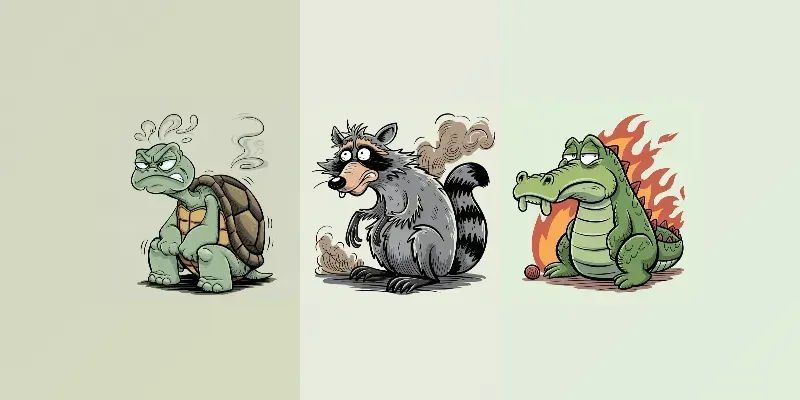Quirky Cartoon Creatures Sitting generated by undefined