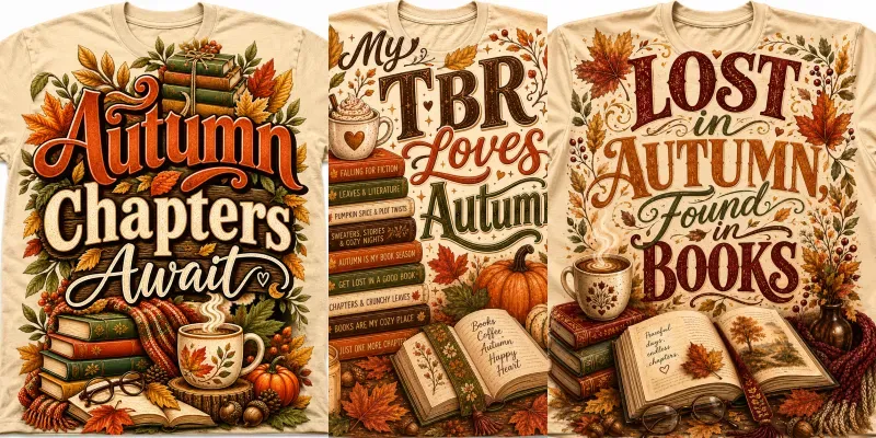 Fall Book Club Tshirt Graphics generated by undefined