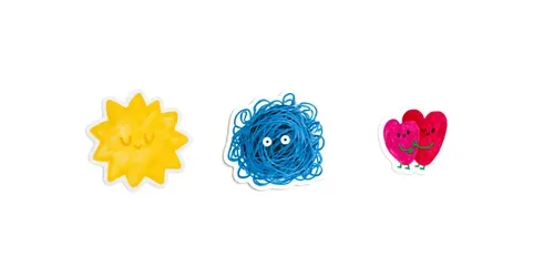 Quirky Abstract Emotion Stickers generated by midjourney