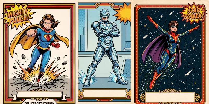 Retro 60s Collectible Comic Heroes