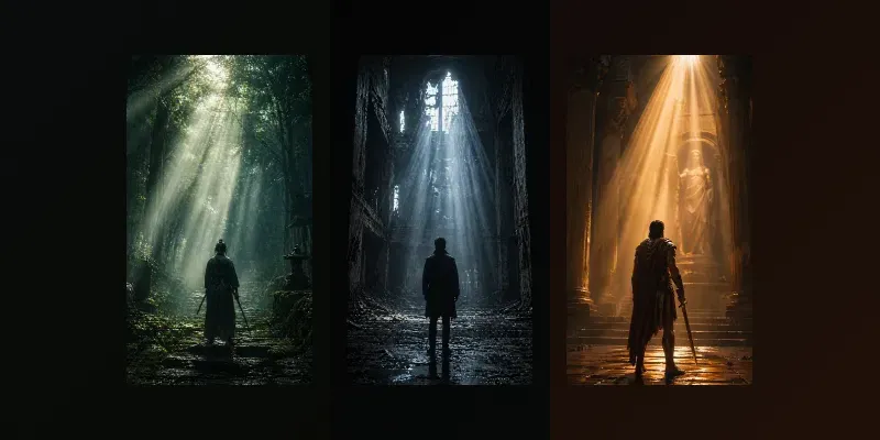 Cinematic Light Beam Posters generated by undefined