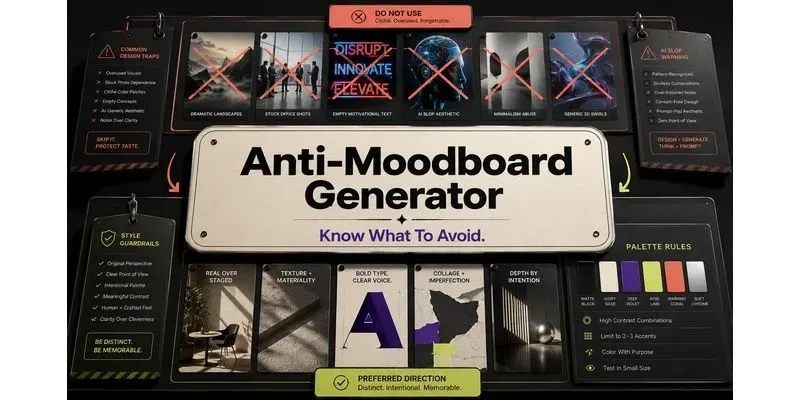 Antimoodboard Generator generated by undefined