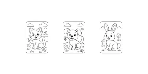 Animal Art For Kids Colouring Books generated by chatgpt-image